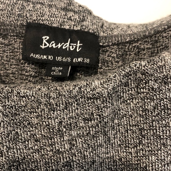 Bardot Grey Long Sleeve Bodysuit with Ruffle - Picture 4 of 5